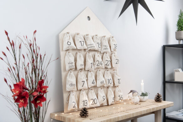 DIY Adventskalender Multiplex Holz