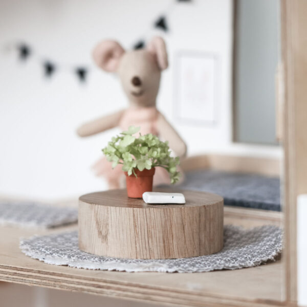 Puppenhaus Couchtisch rund Eiche